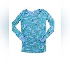 Little Sleepies Size 9/10 Shark Soirée Long Sleeve Pajama Shirt